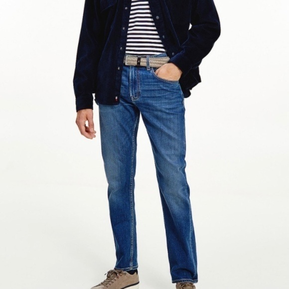 Tommy Men’s Mercer Straight Fit Jeans, Medium Wash - Size 34/30 - Picture 1 of 14